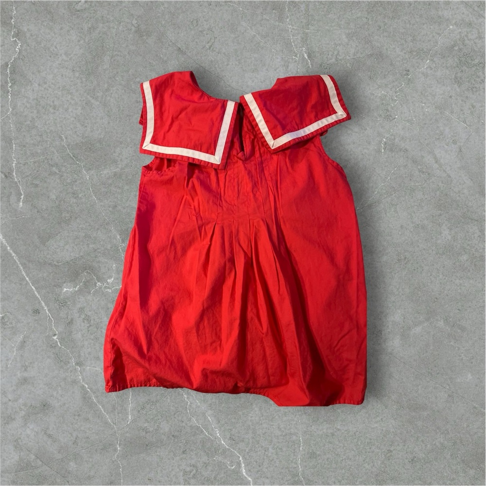 Gymboree Vibrant Red Dress with White Accents